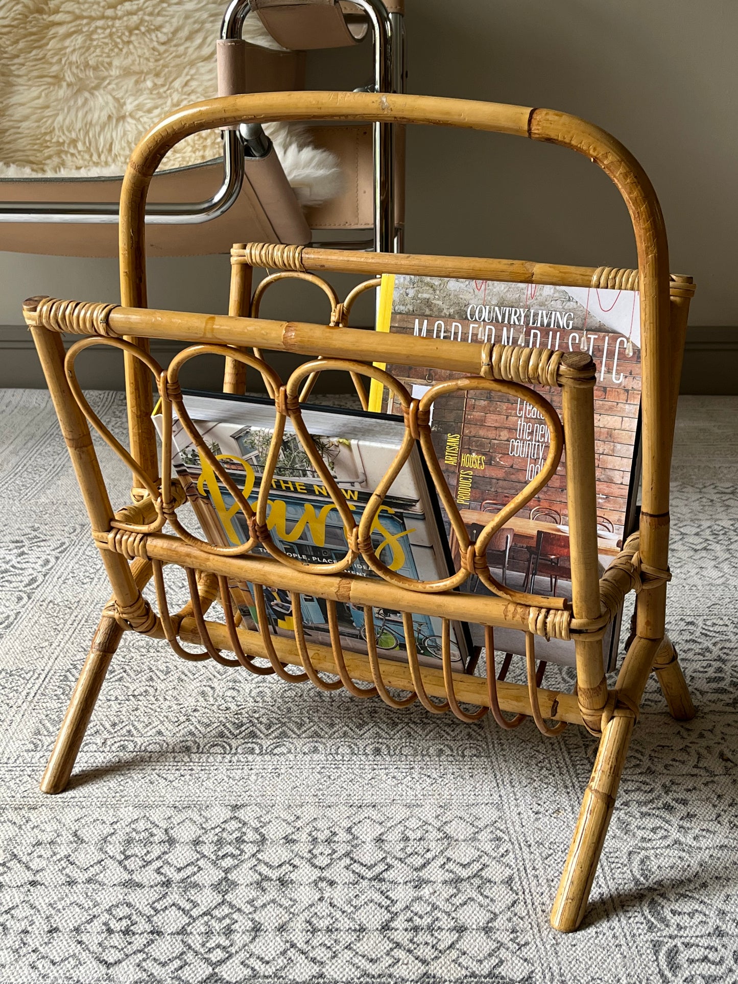 Bamboo Magazine Rack.