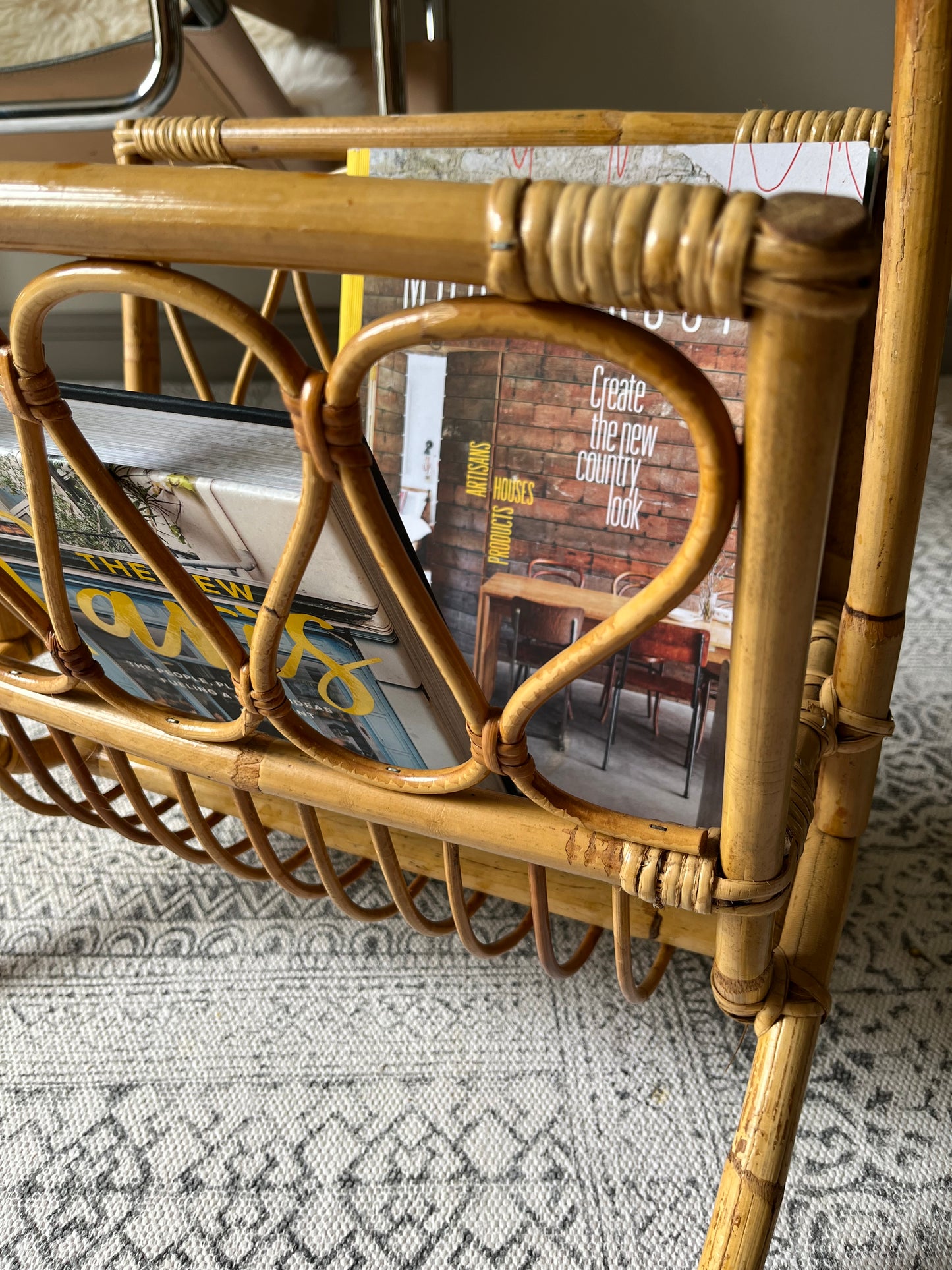 Bamboo Magazine Rack.