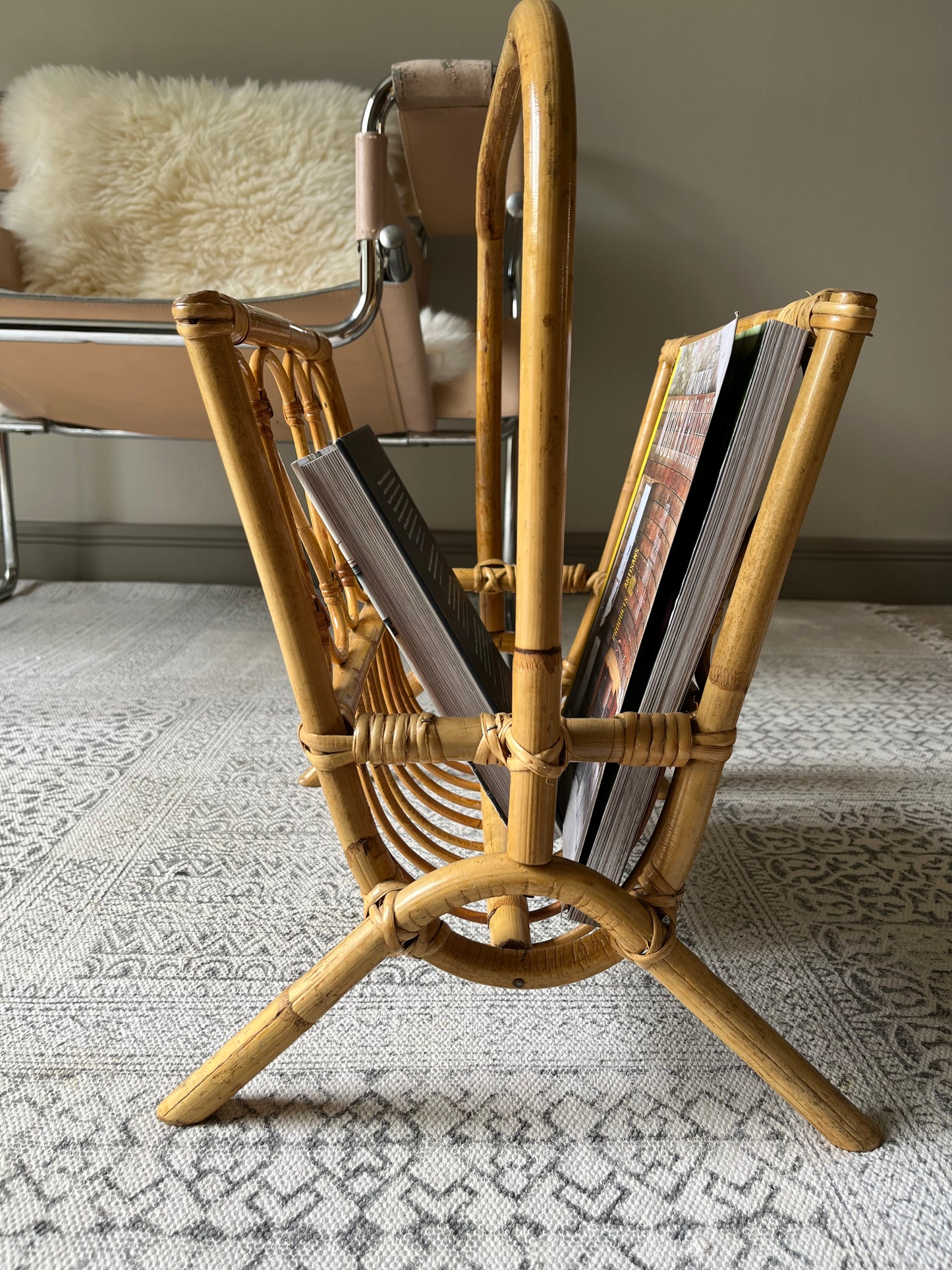 Bamboo Magazine Rack.