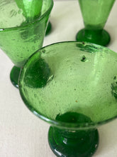 Load image into Gallery viewer, Set of Eight Emerald Green Glasses.
