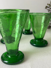 Load image into Gallery viewer, Set of Eight Emerald Green Glasses.
