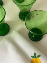 Load image into Gallery viewer, Set of Eight Emerald Green Glasses.
