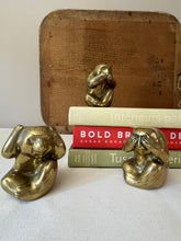 Load image into Gallery viewer, Set of Three Brass Monkeys.
