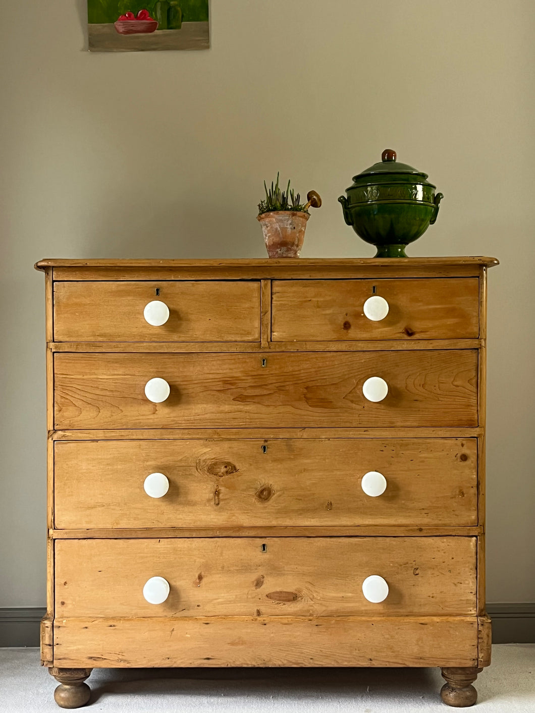 Pine Chest Of Drawers.