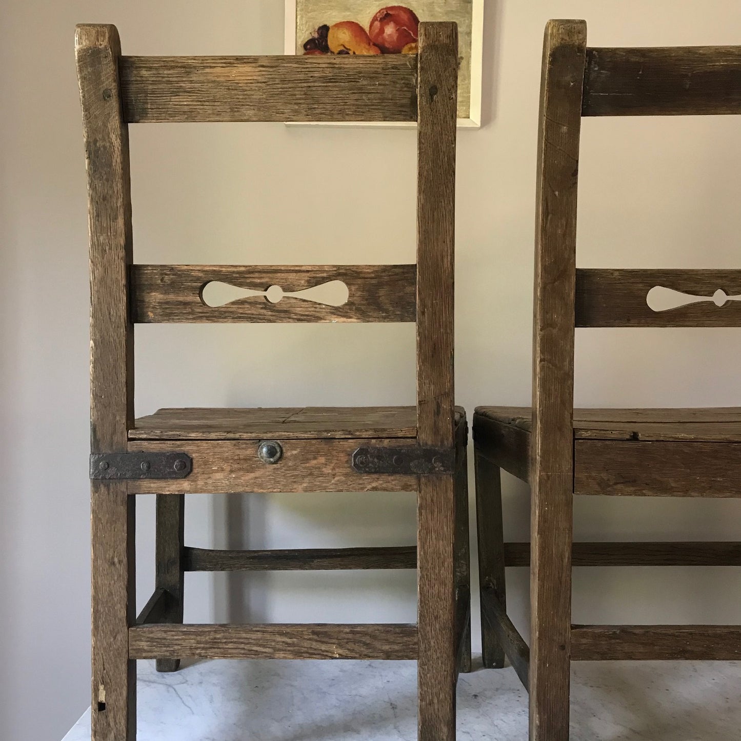 Pair Of Welsh Country Chairs.