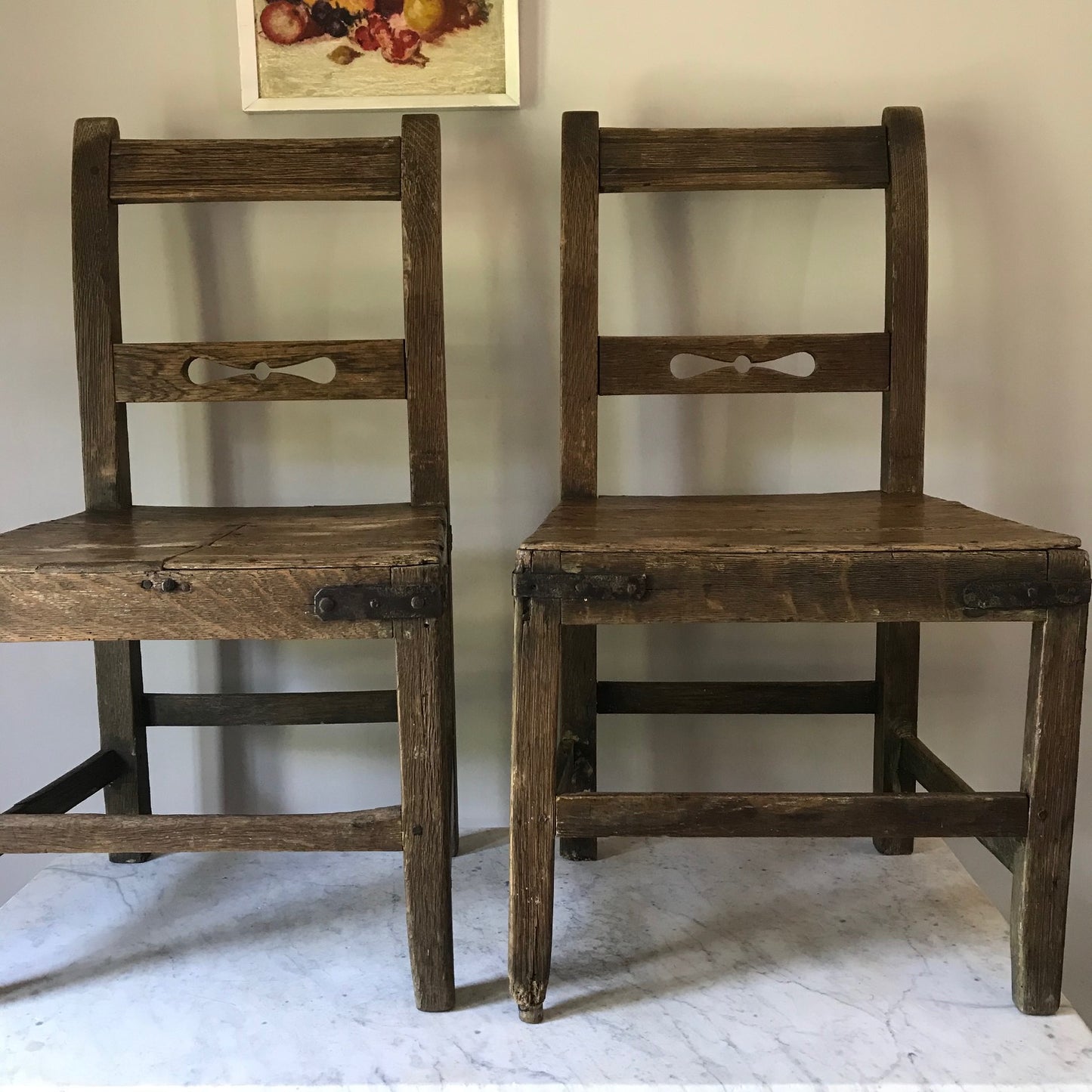 Pair Of Welsh Country Chairs.