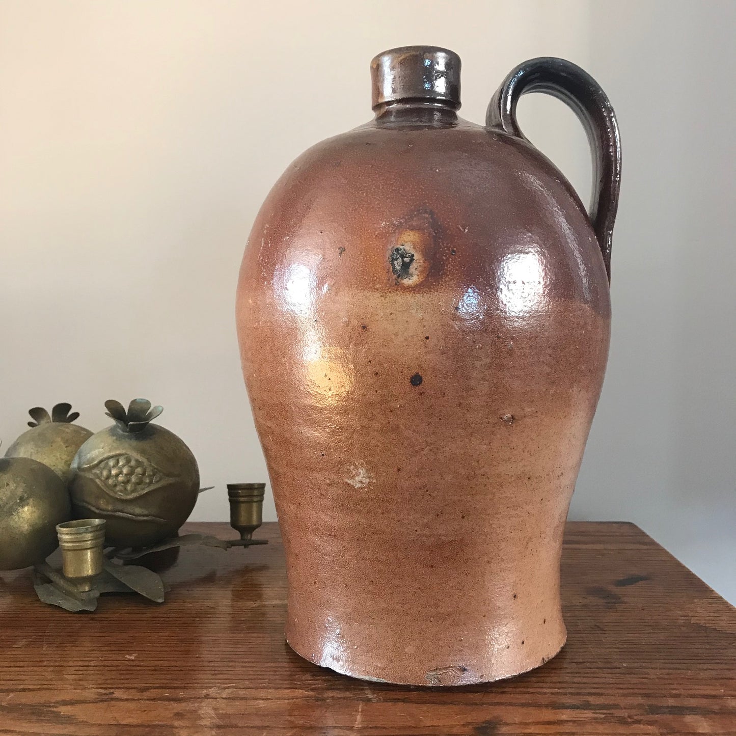 Salt Glazed Stoneware Jug.