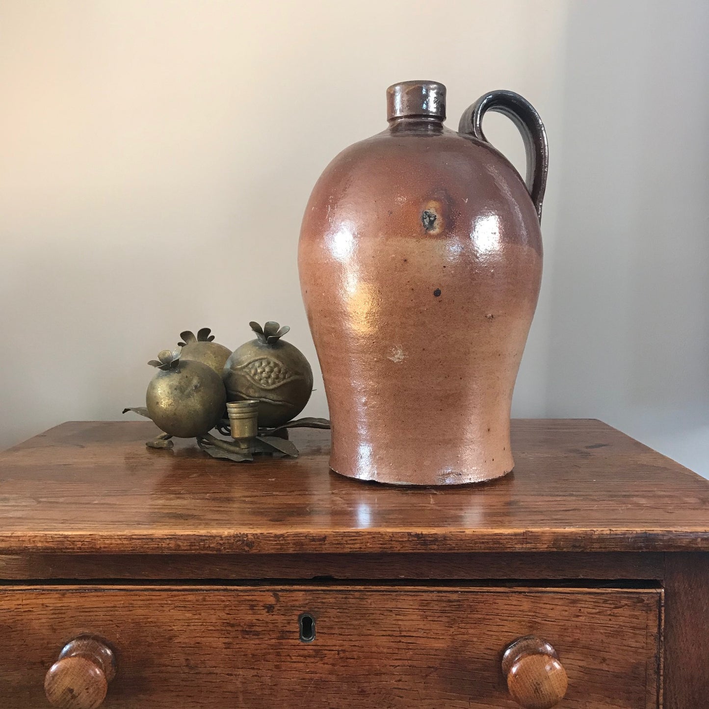 Salt Glazed Stoneware Jug.