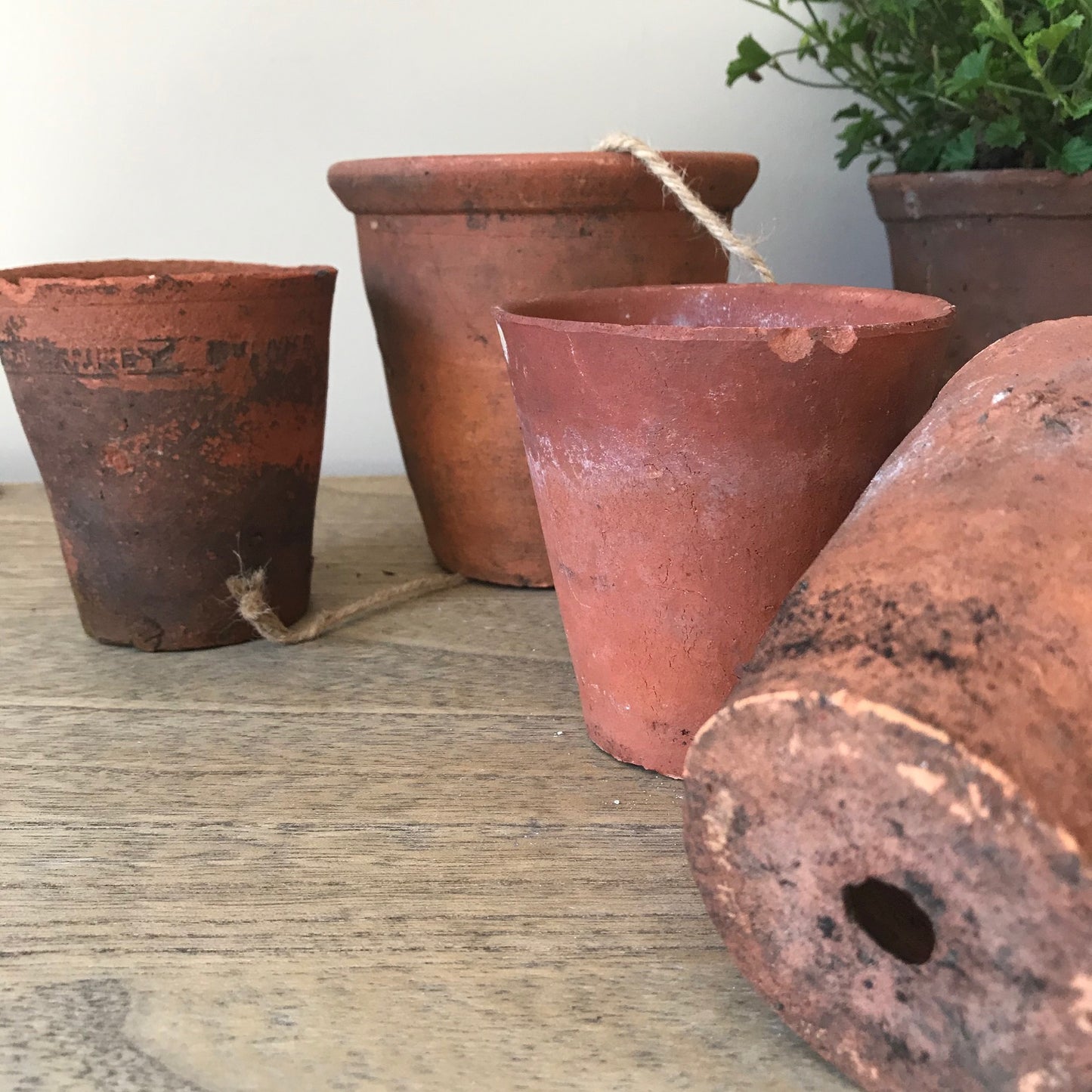 Set Of Four Early Terracotta Pots.